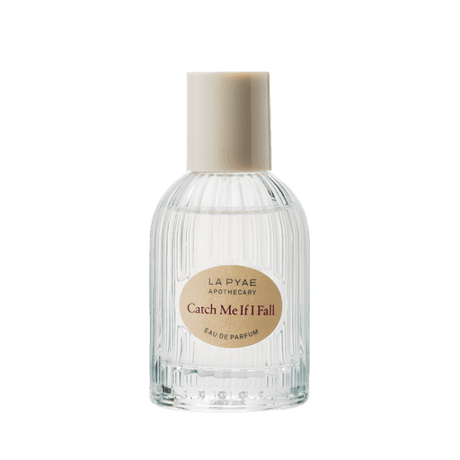 La Pyae Apothecary 'Catch Me If I Fall' perfume featuring a VIVOMER cap. This application highlights the material's premium finish and aesthetic versatility, allowing fragrance brands to scale sustainably without compromise.