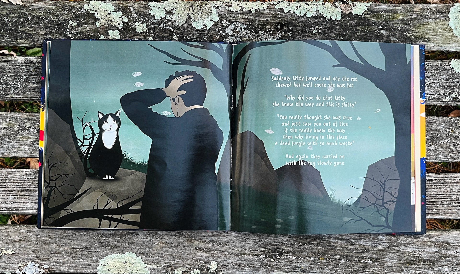 picture of open pages of a story book