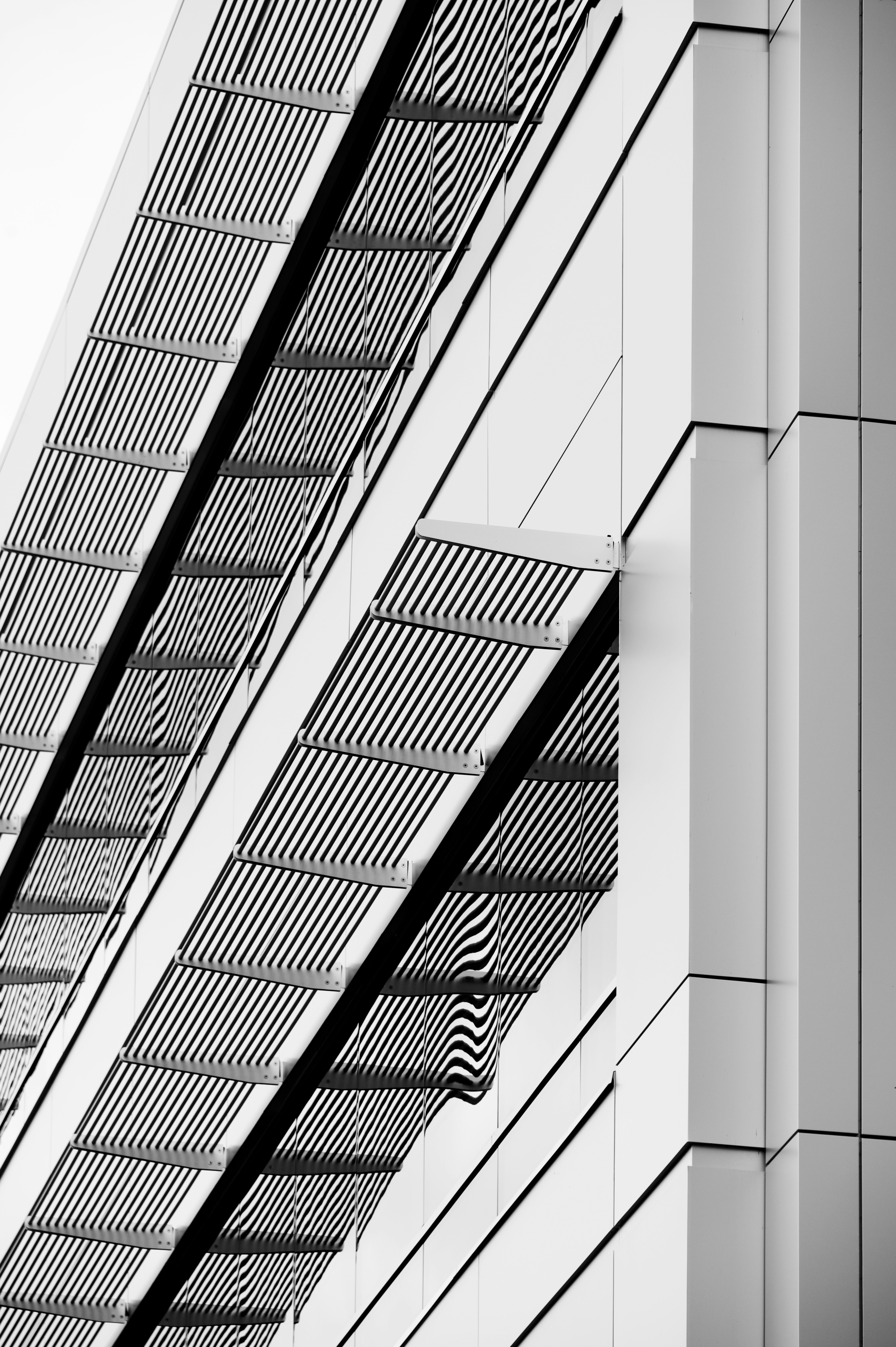 a black and white photo of a building