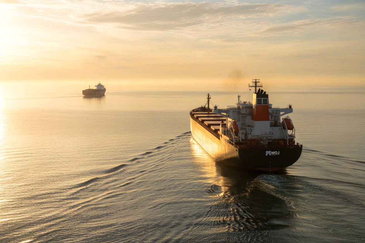 Drone shot of a running track at night