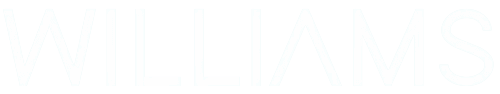 Text logo displaying "WILLIAMS" prominently in bold, modern font, with "engineers" in a smaller size underneath.