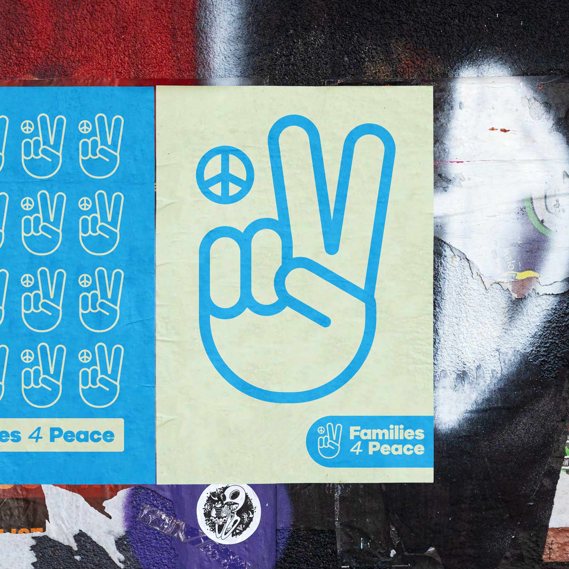 Families for peace poster design concept