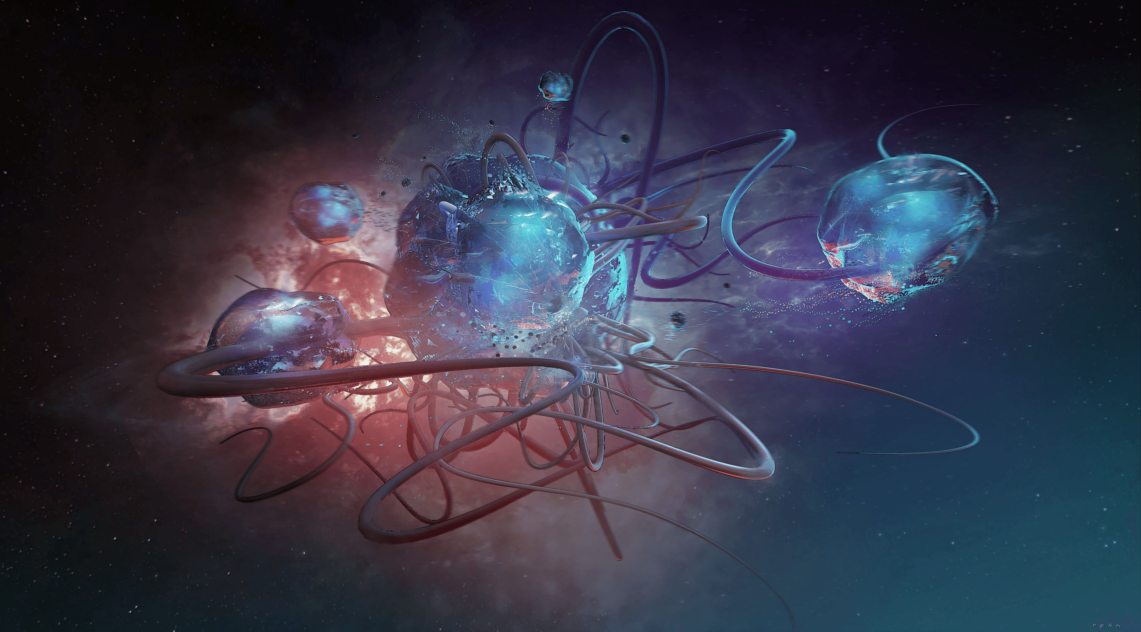 Ready Player One visual development – cosmic landscape exploring the virtual world aesthetic