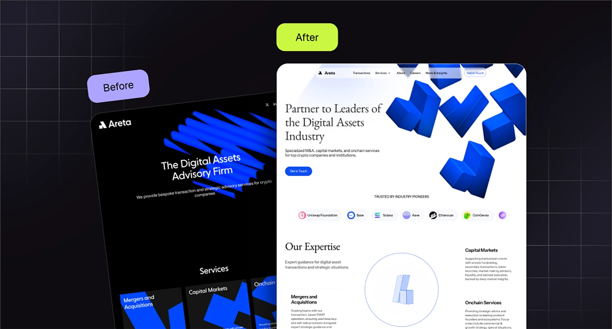 website redesign before after example