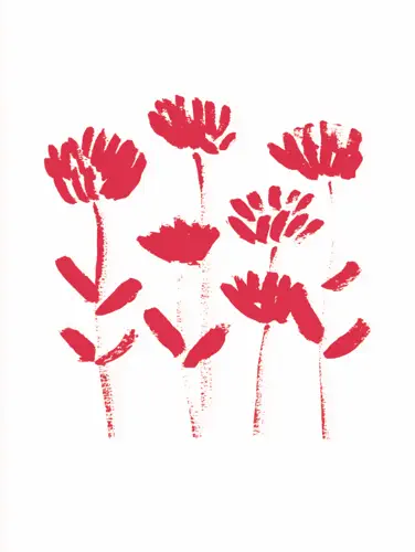 Red flowers illustration