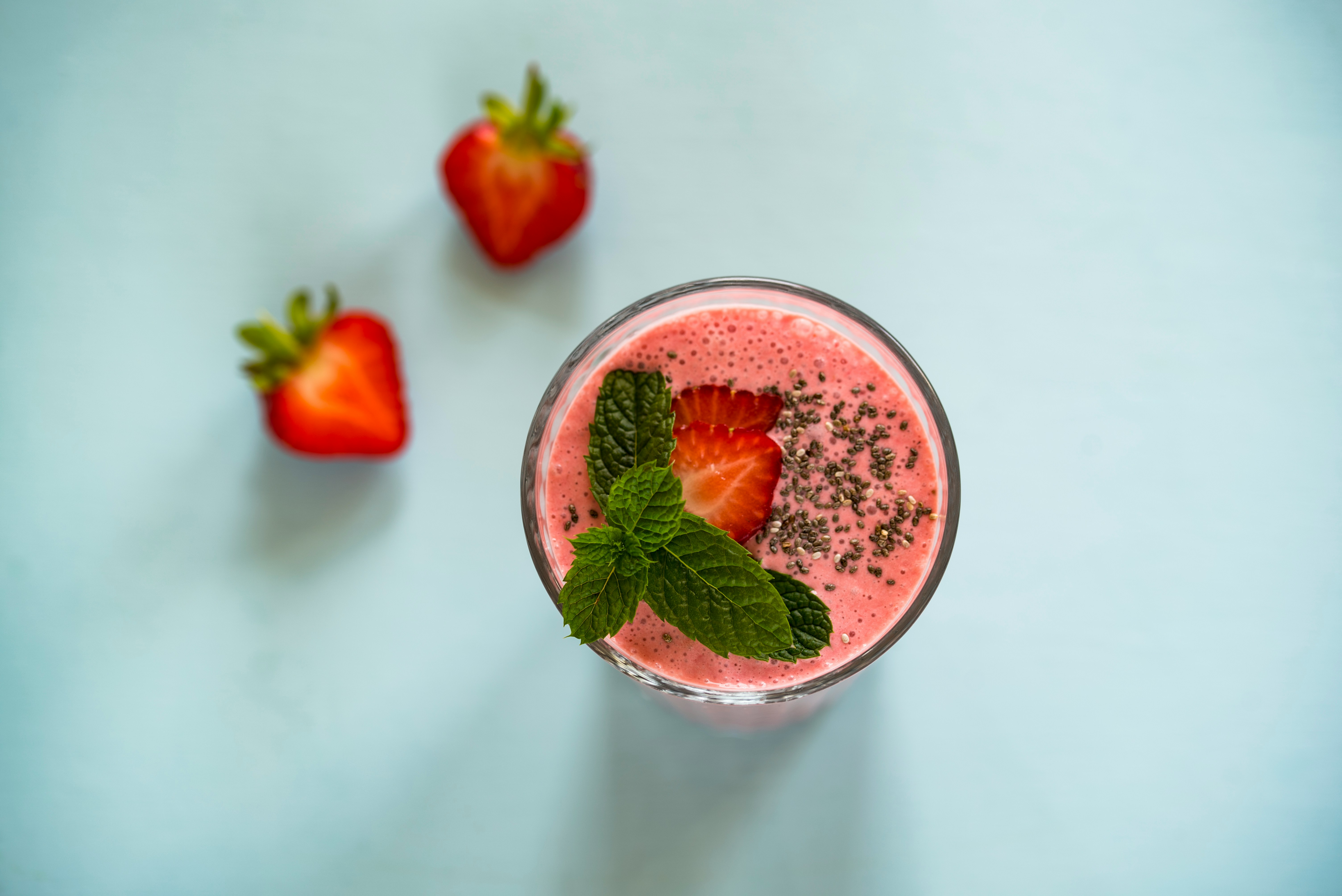 a strawberry smoothie