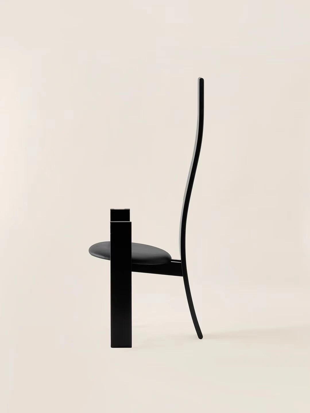 Modern black designer chair product photography