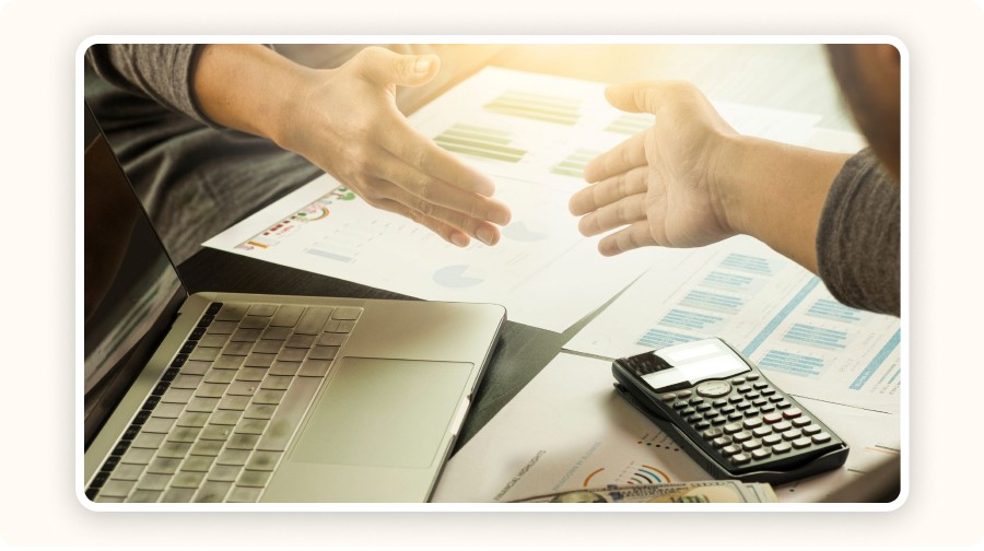 persons about to shake hands