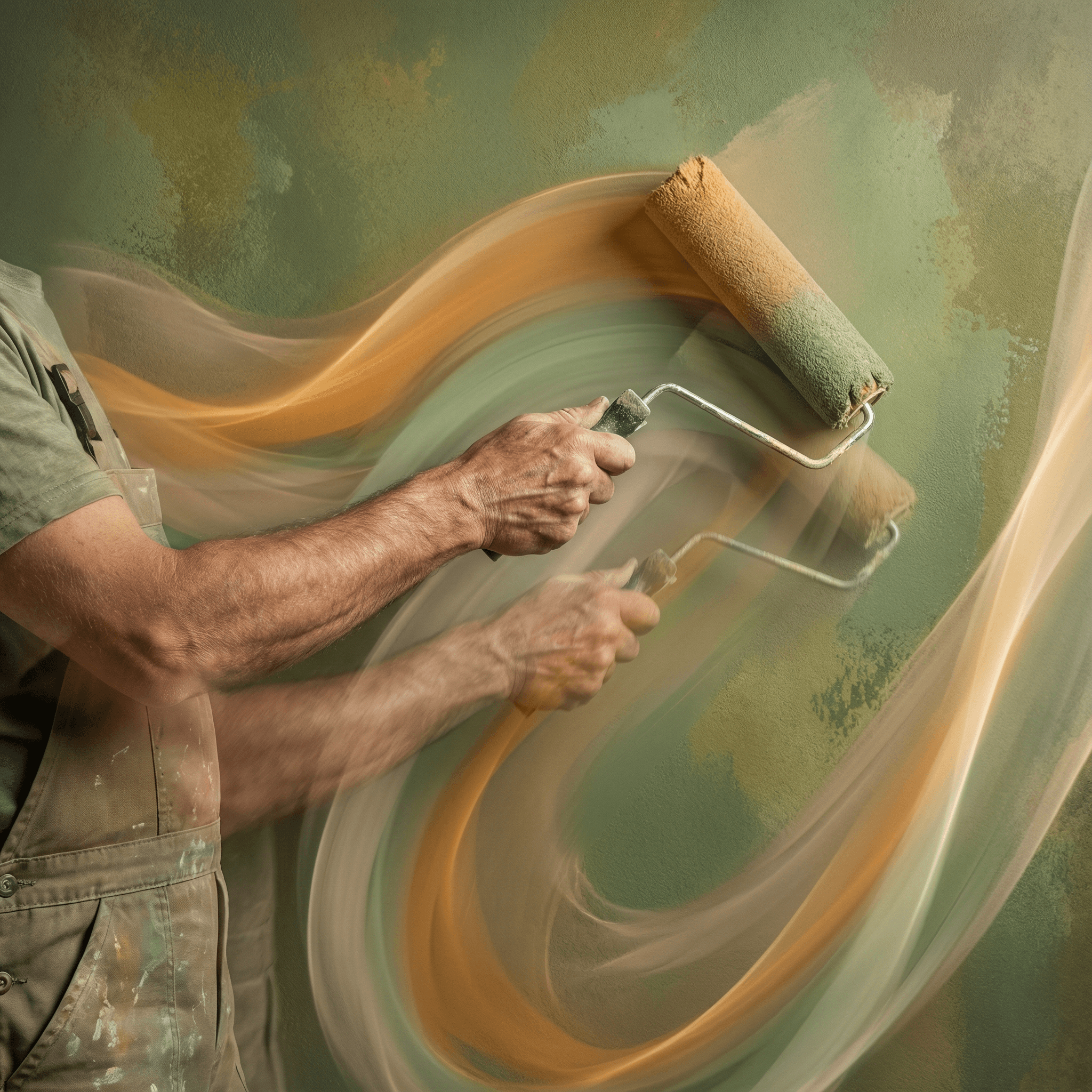 man in green t-shirt and black pants holding black and brown shovel