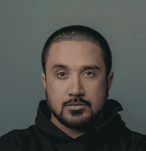 man in black hoodie standing