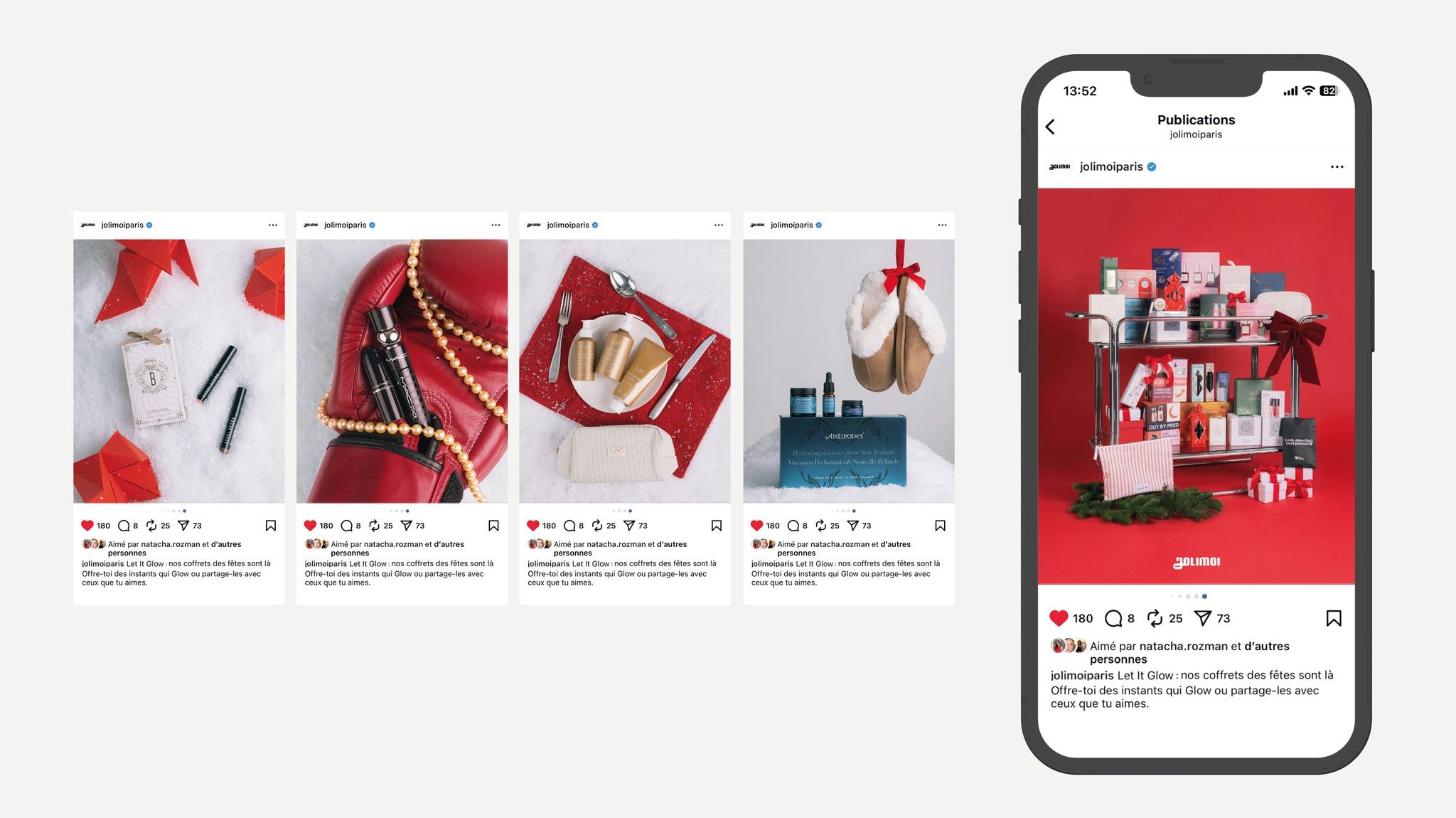 Campagne social media – direction artistique pour Jolimoi
