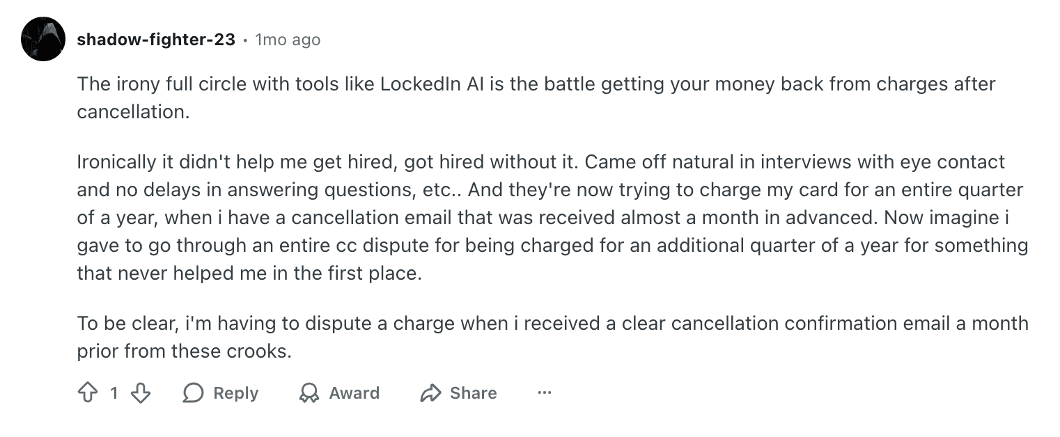 Reddit Review for LockedIn AI