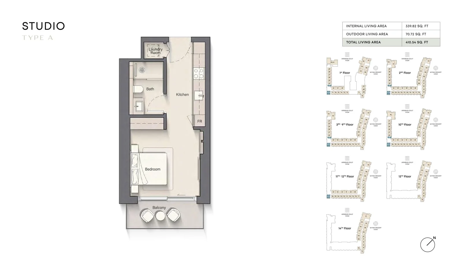 Playa Del Sol Studio Floor Plan