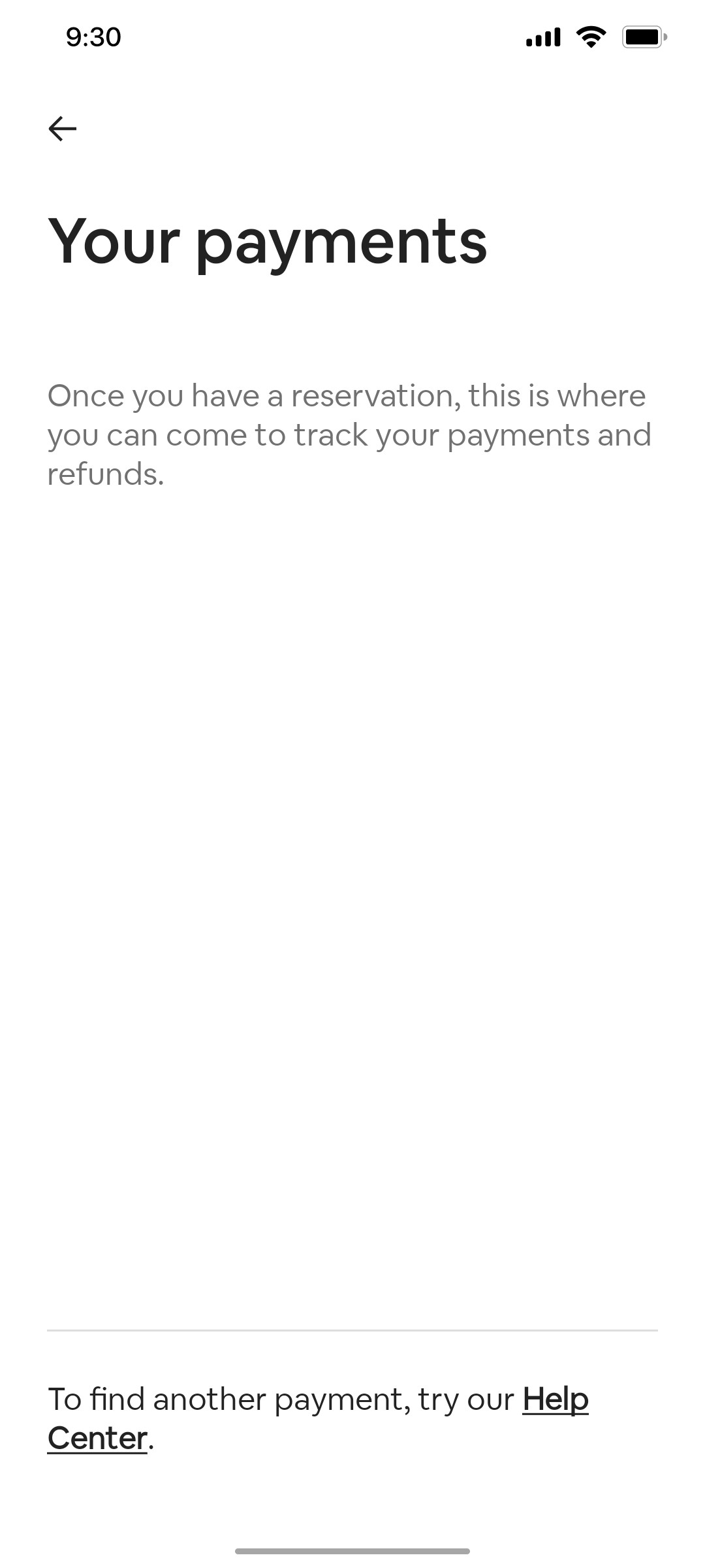 Airbnb Your payment screen