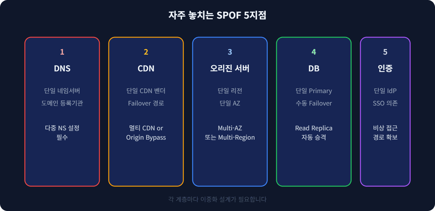 자주 놓치는 SPOF 5지점