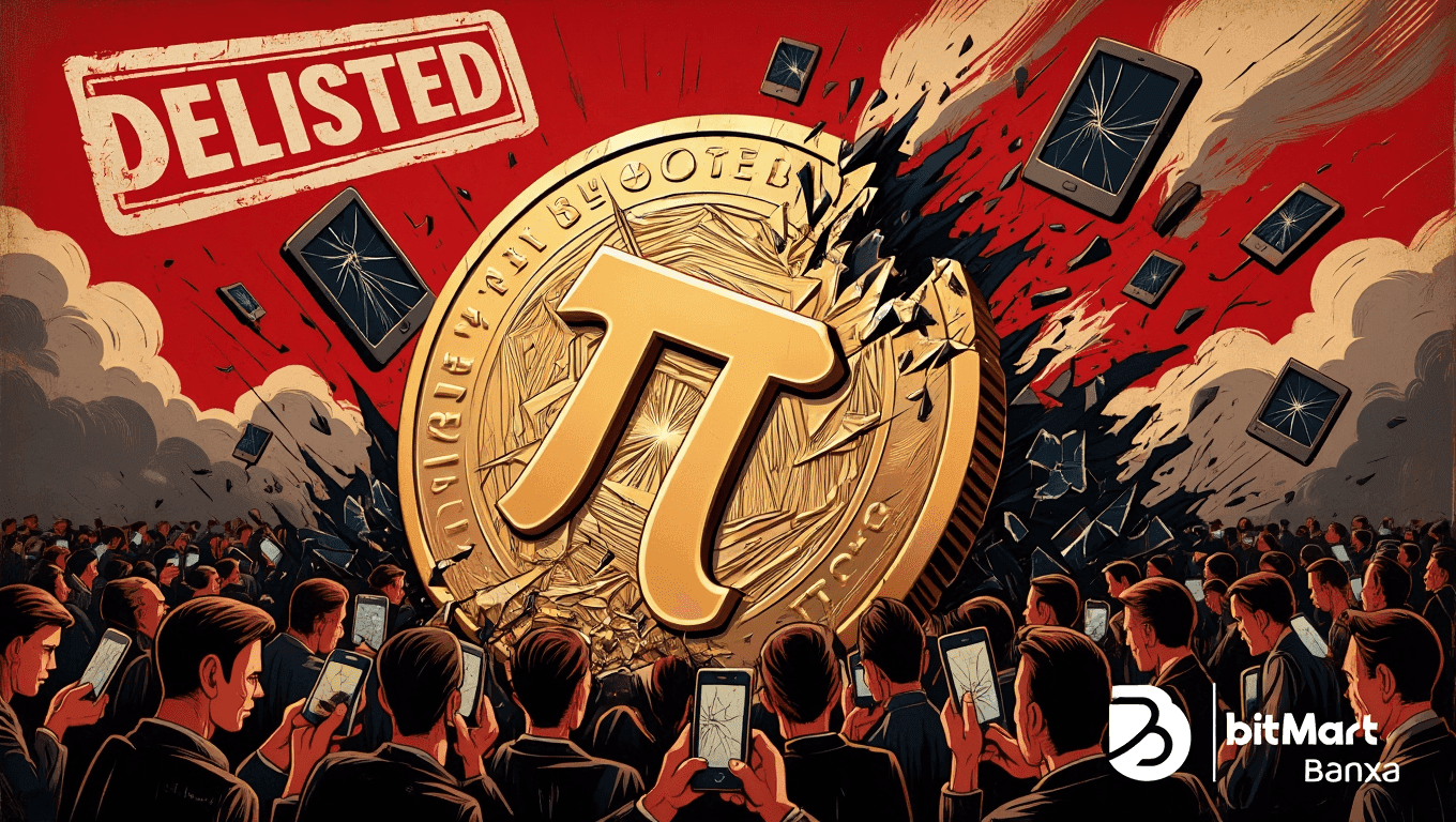 Pi Coin Trading Halted  BitMart & Banxa Delisting News Cover