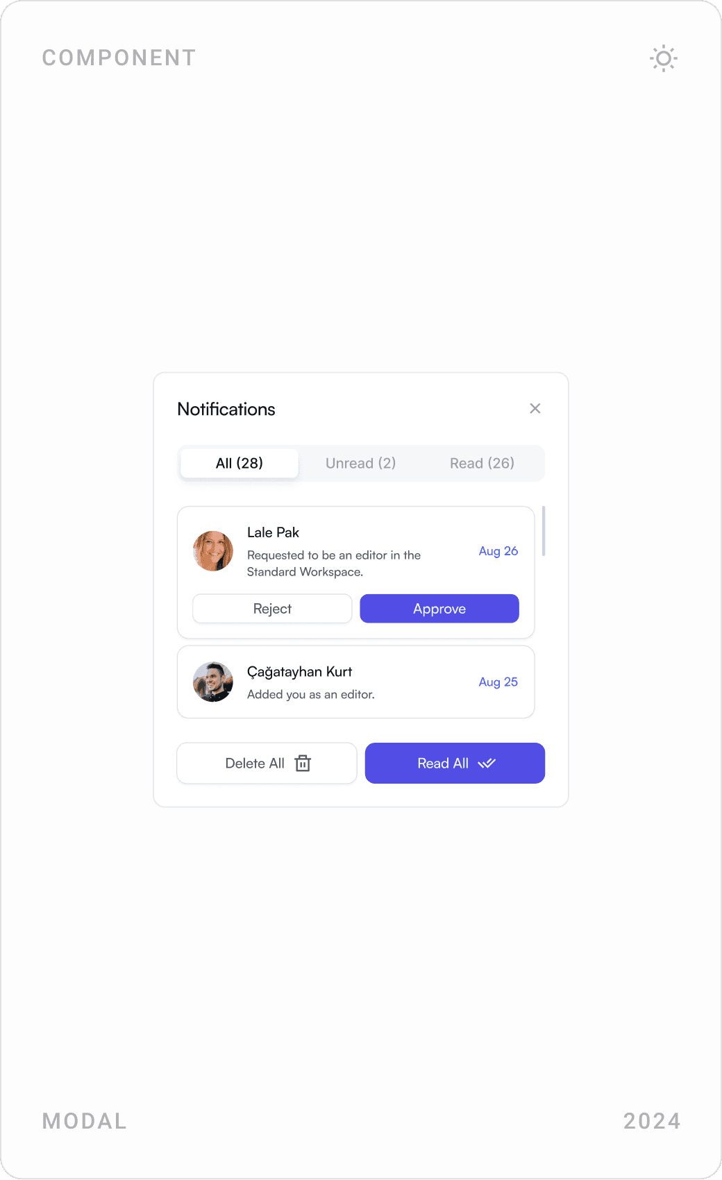 Professional Real-Time Alert Component Design