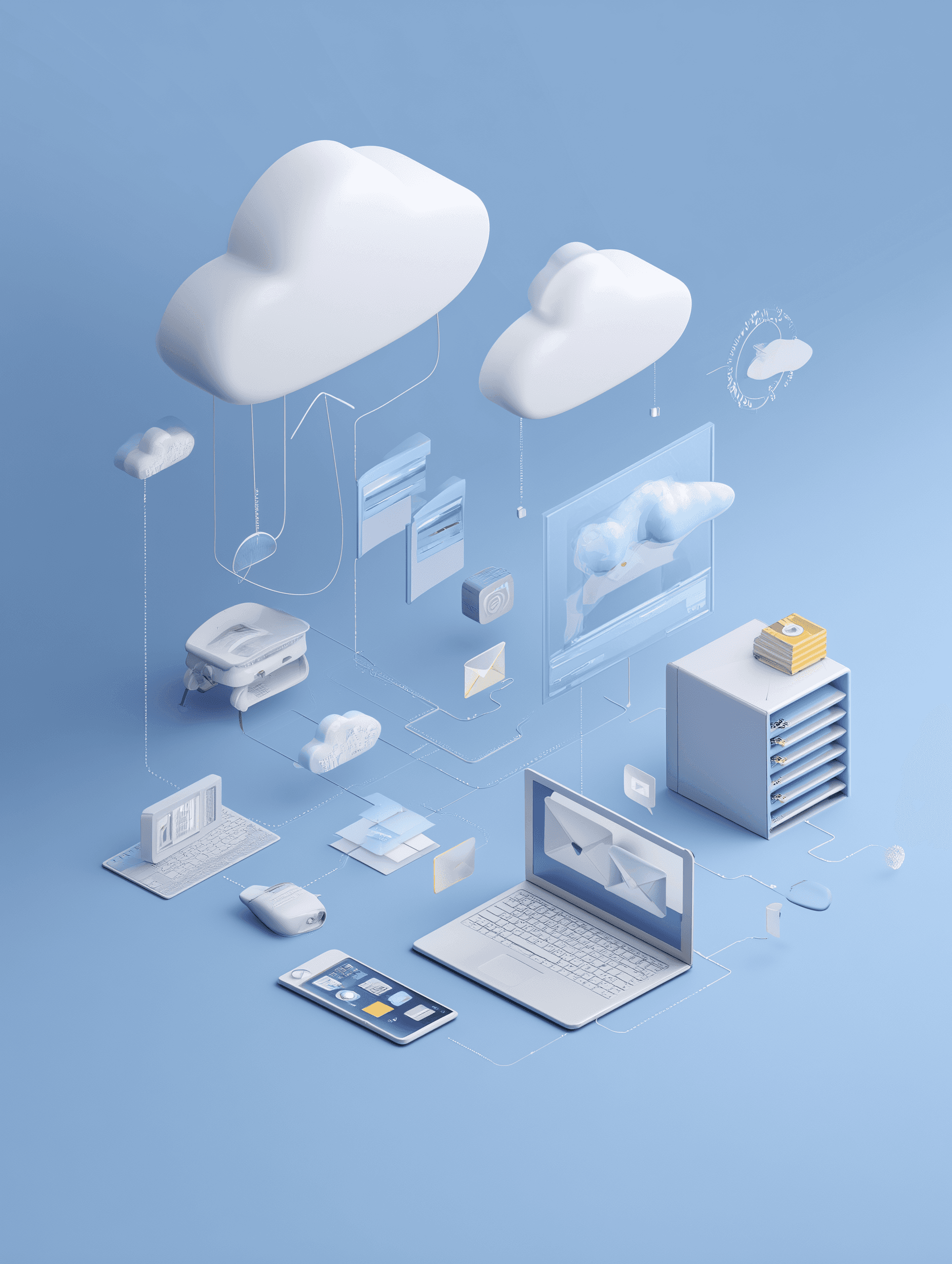 a 3D graphic representing SaaS & Cloud Service Providers