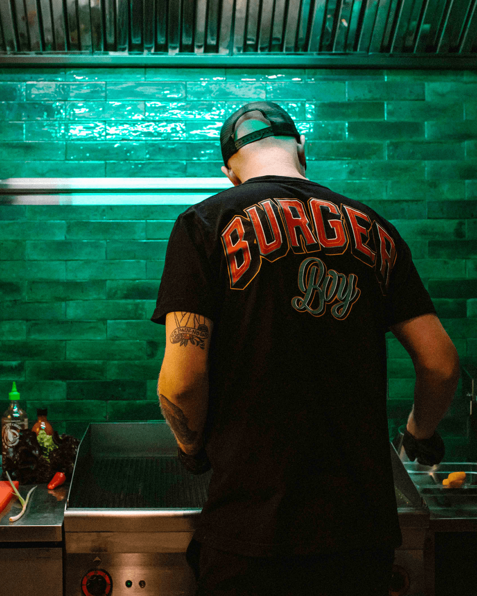 Man making burgers