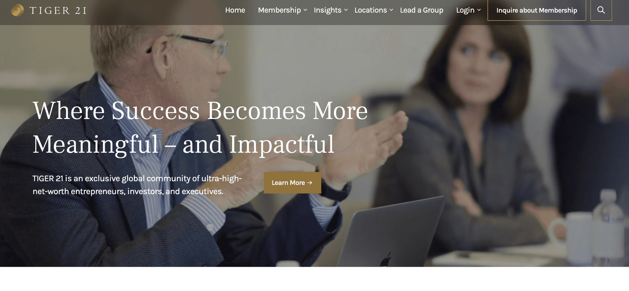 3. Tiger 21: Best for HNW owners & investors