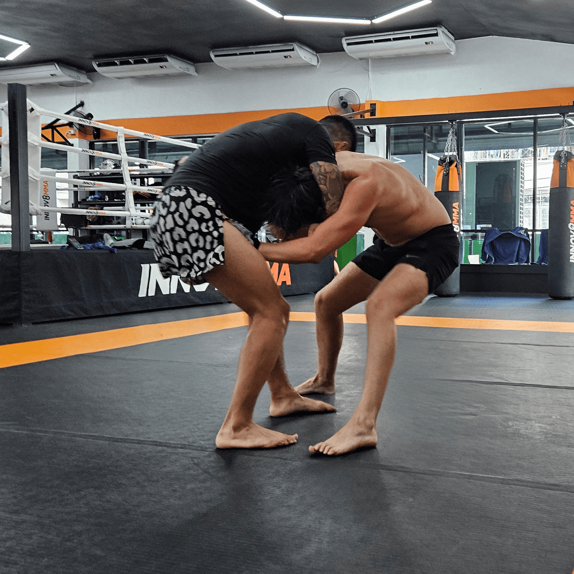 MMA students training