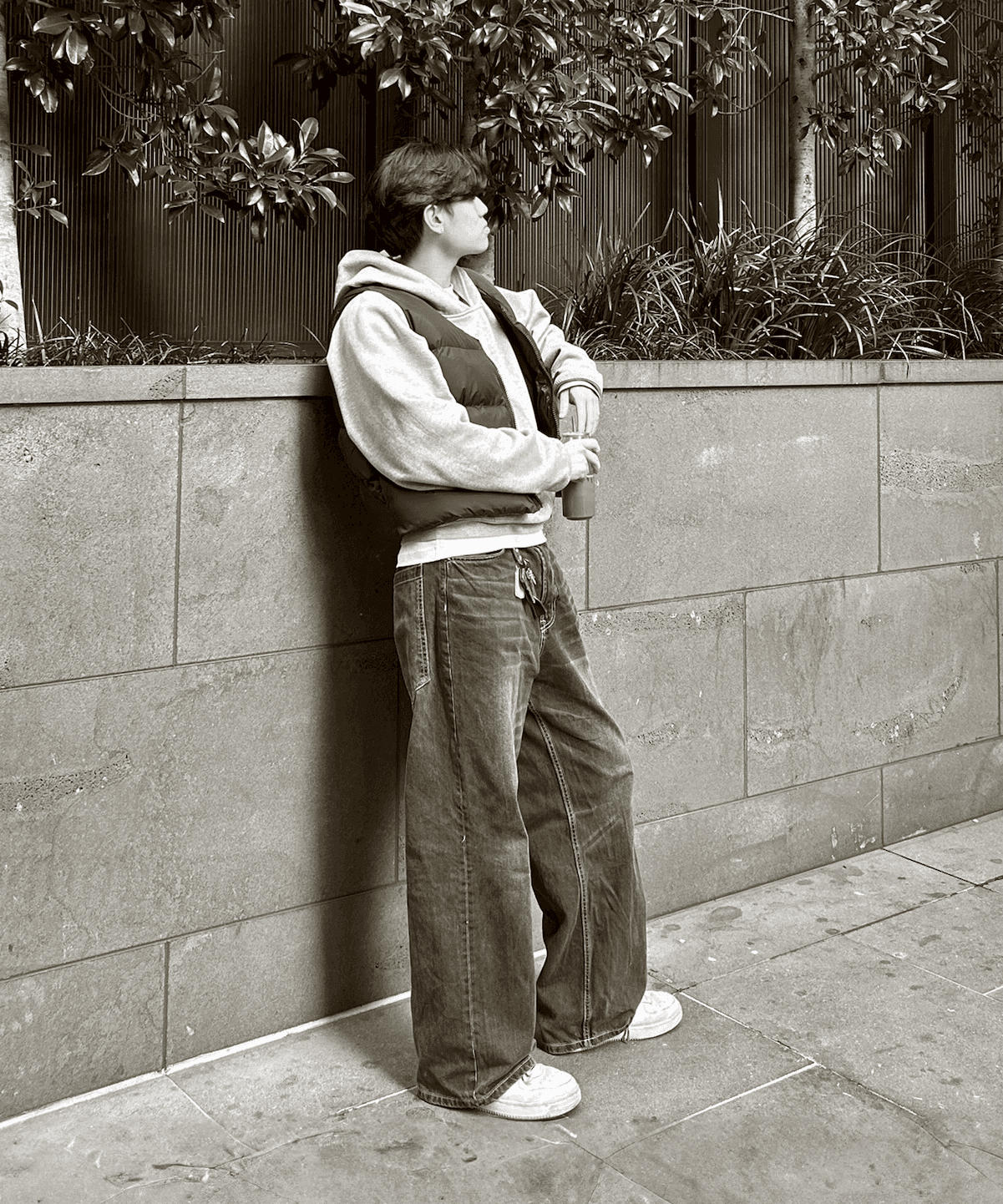 Portrait of portfolio creator – back view