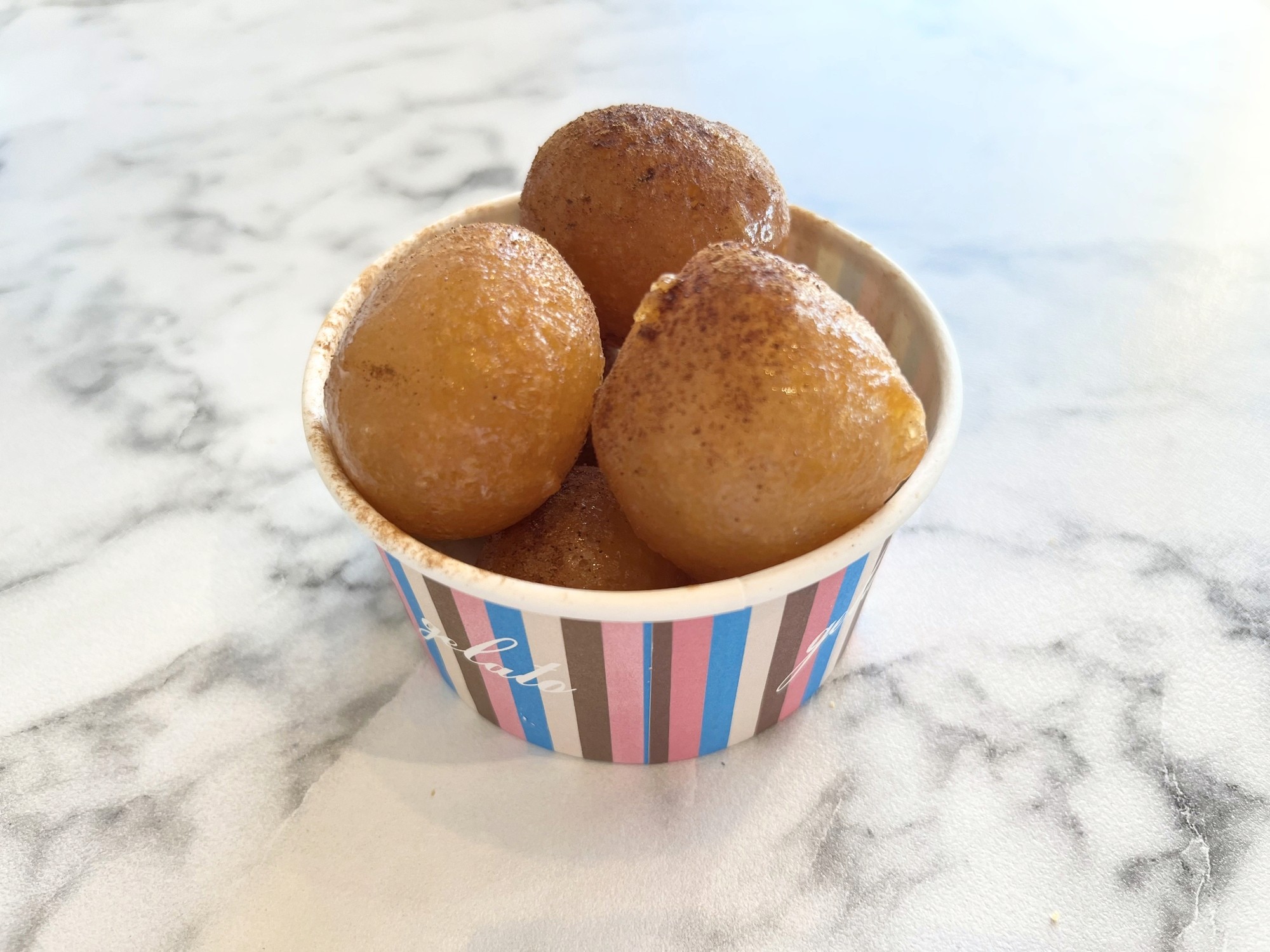 Shrimp ceviche with lime and toasted bread.
