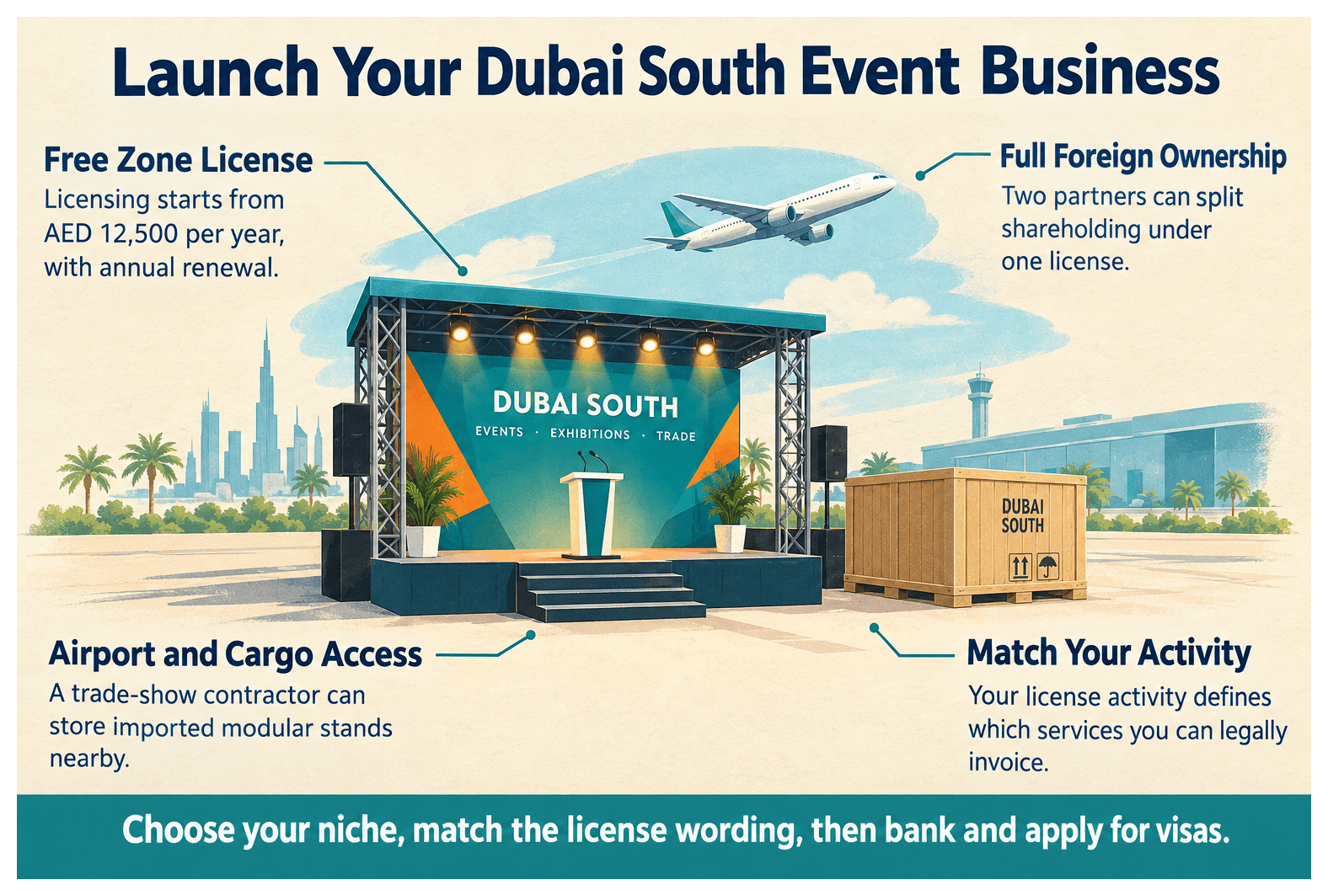 Infographic: How to Set Up an Event Management Business in Dubai South