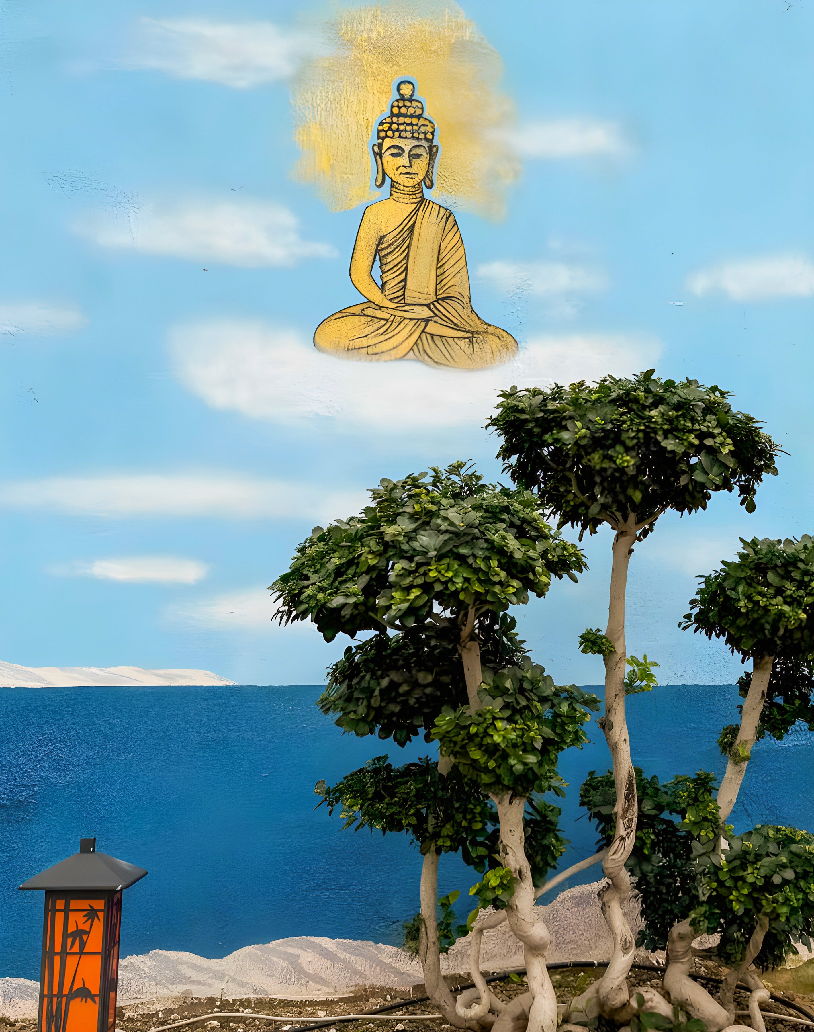 Meditation and peaceful lifestyle concept inspired by nature