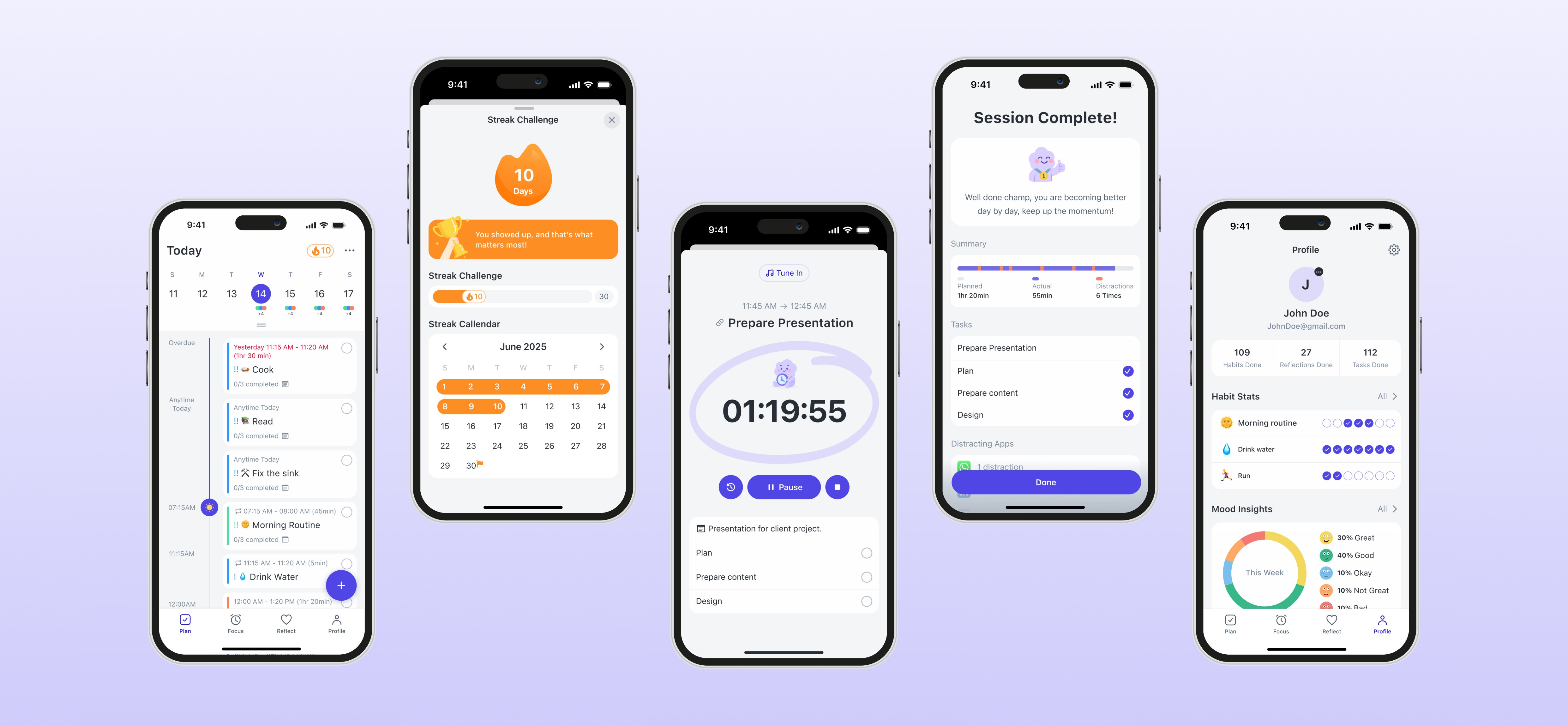 flowstate project hero image with 5 screens mockups