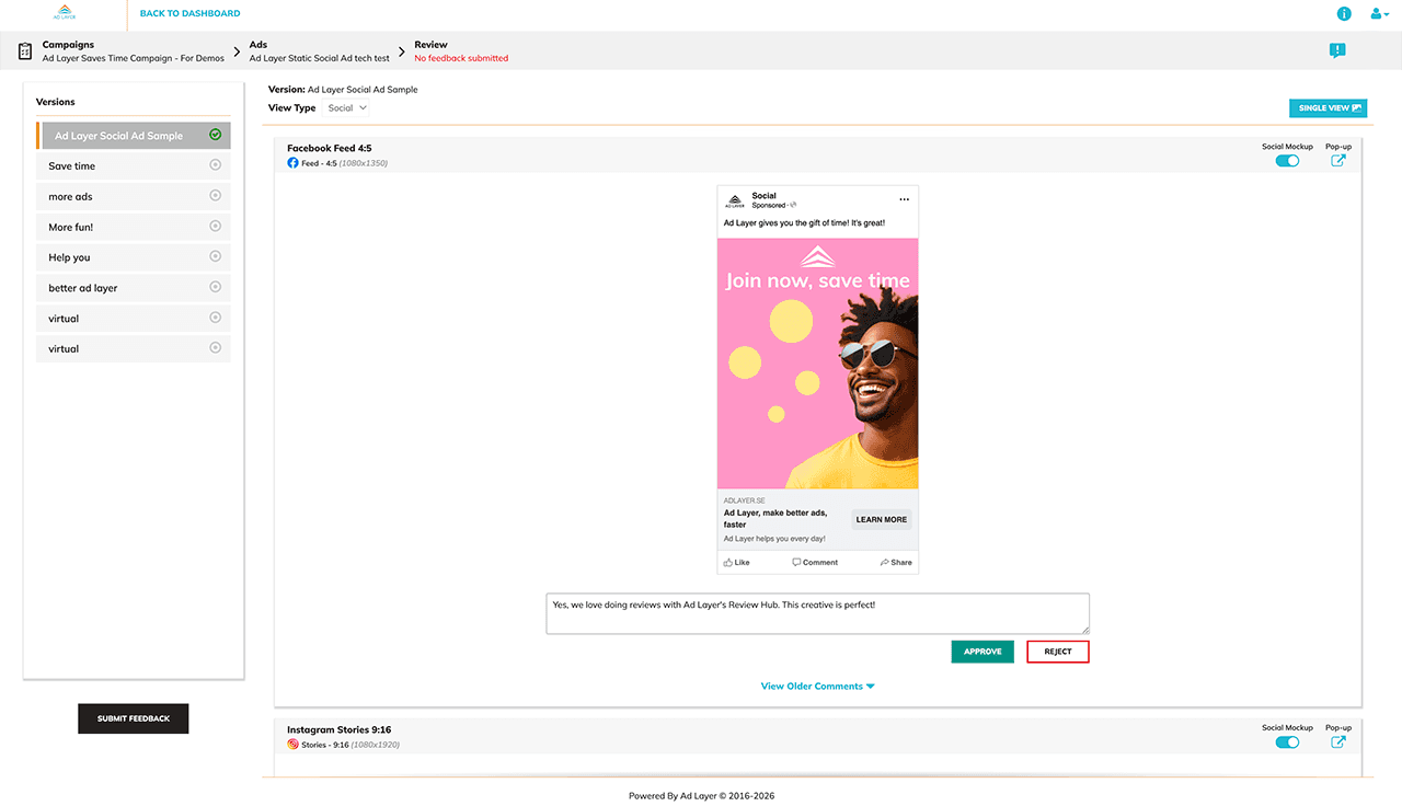 Ad Layer CMP Creative Management Platform