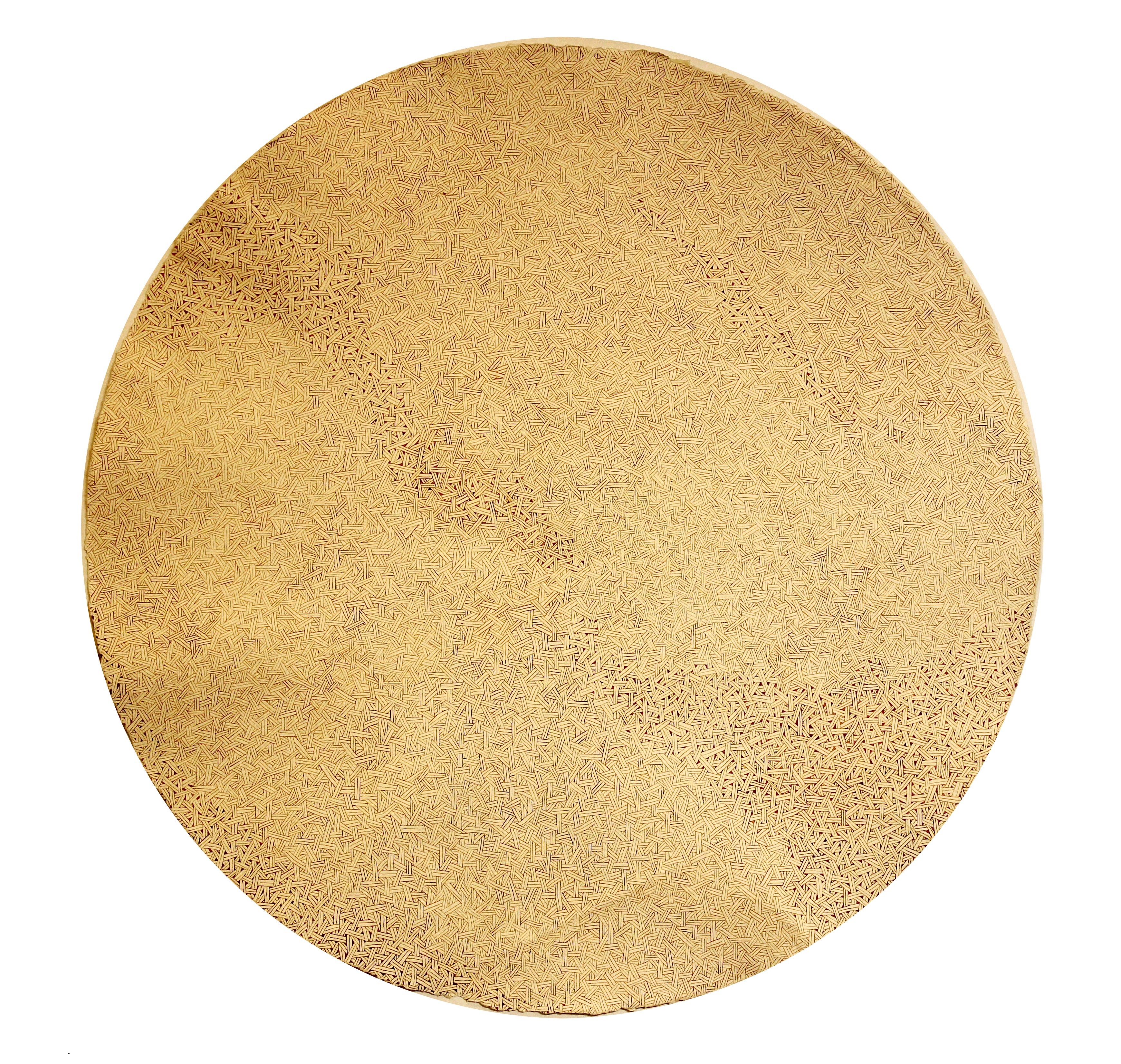 herd of sheep on road painting