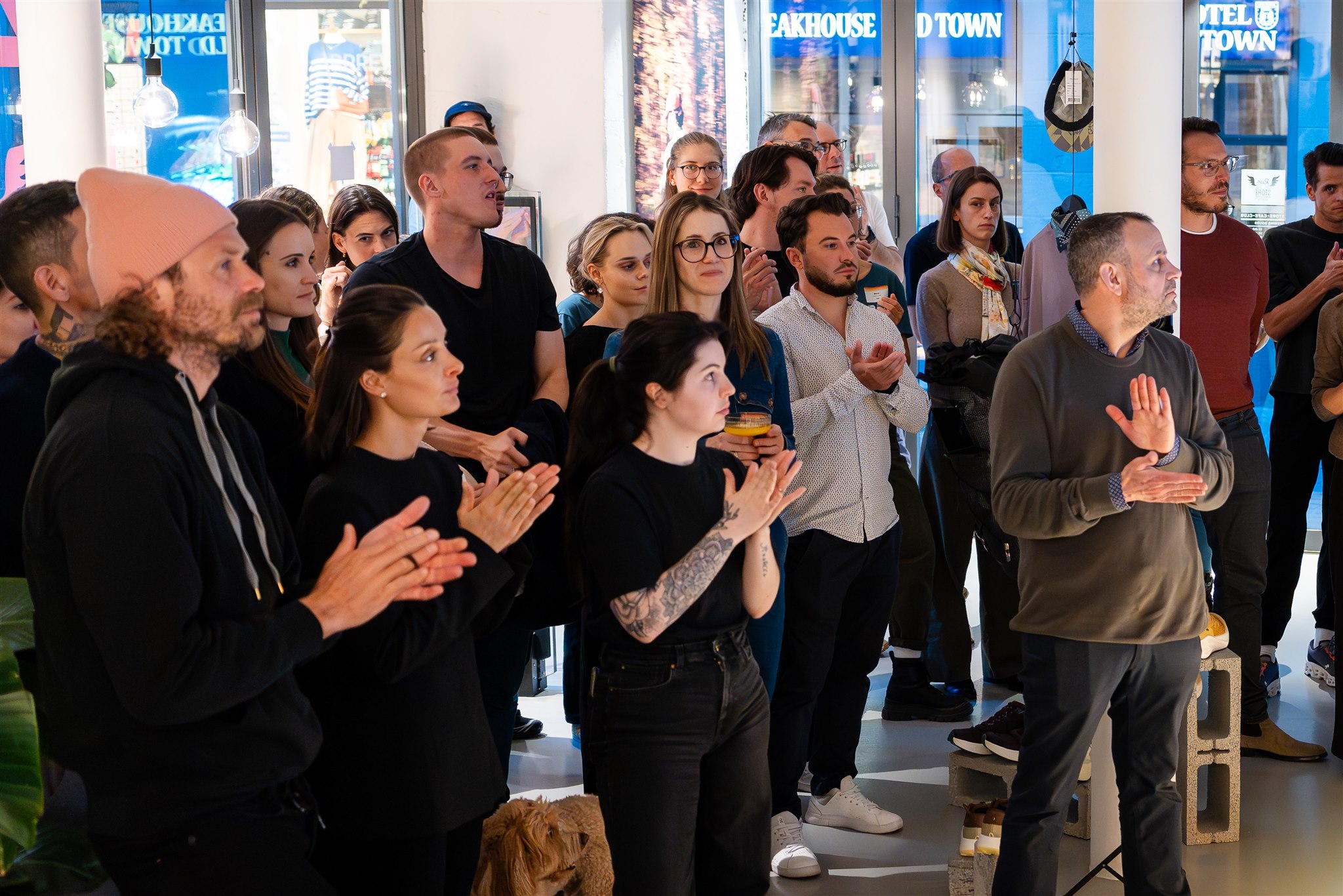 Audience watching presentation at event in Zurich