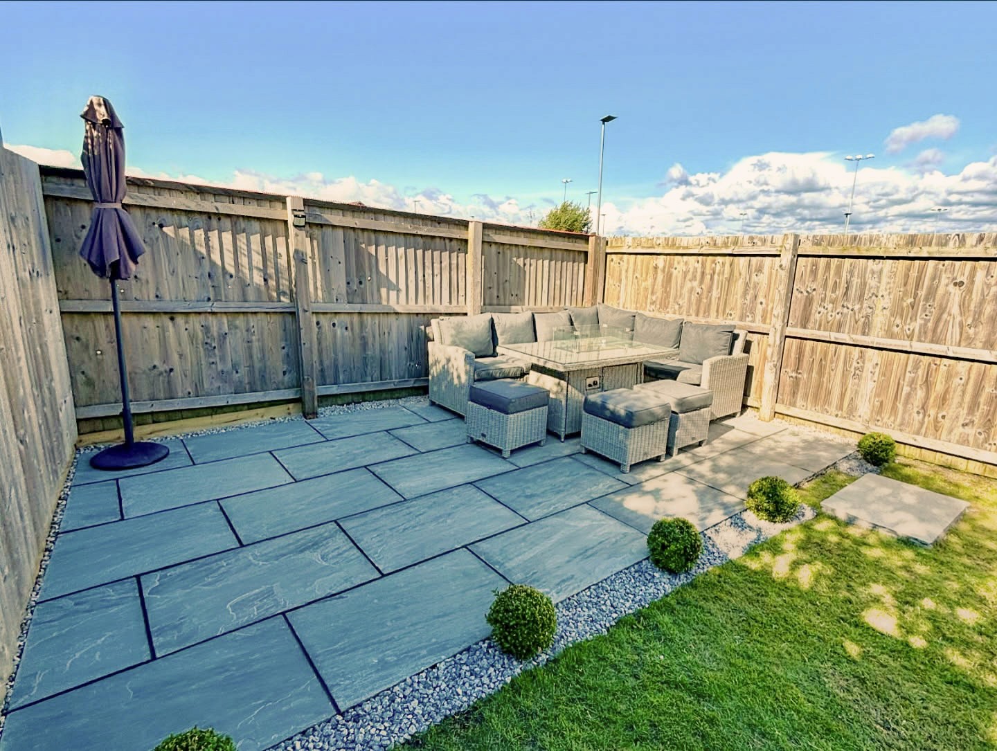 modern home entrance with steps