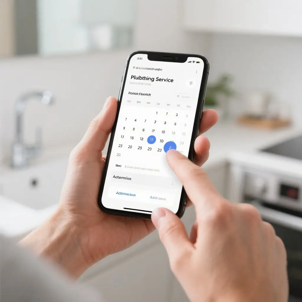 Online-Terminvereinbarung für Handwerks- und Gebäudedienstleistungen über Smartphone.
