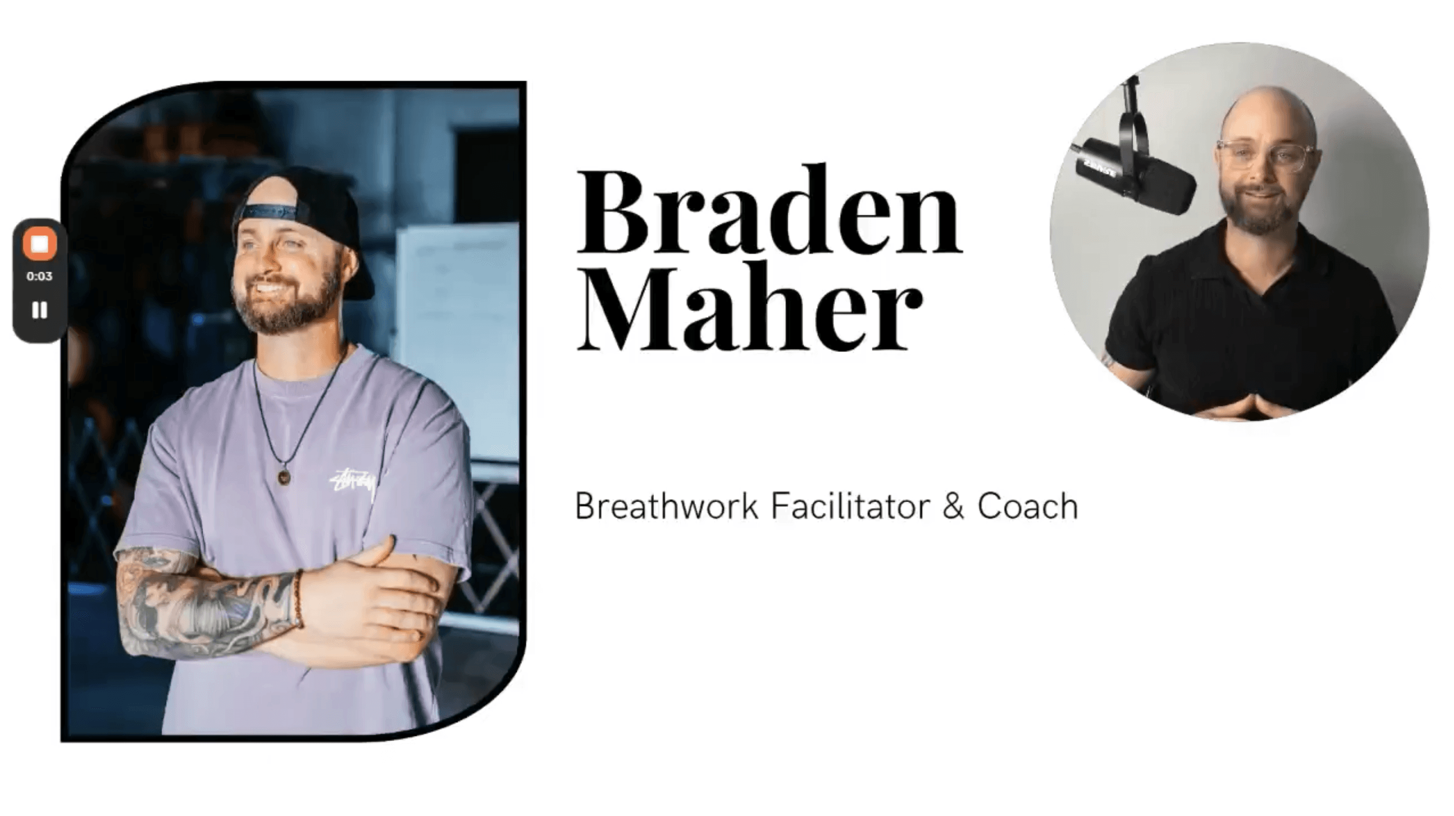 Braden Maher breathwork facilitator and coach at EPI Collective