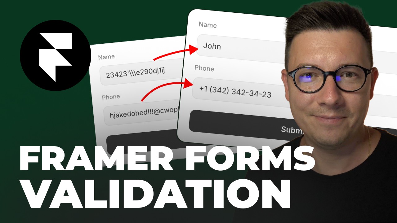 How to add Framer Forms Validation with Phone Mask Tutorial