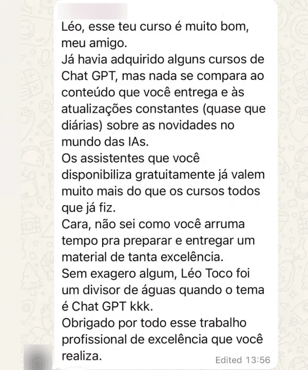 Depoimento de aluno 9