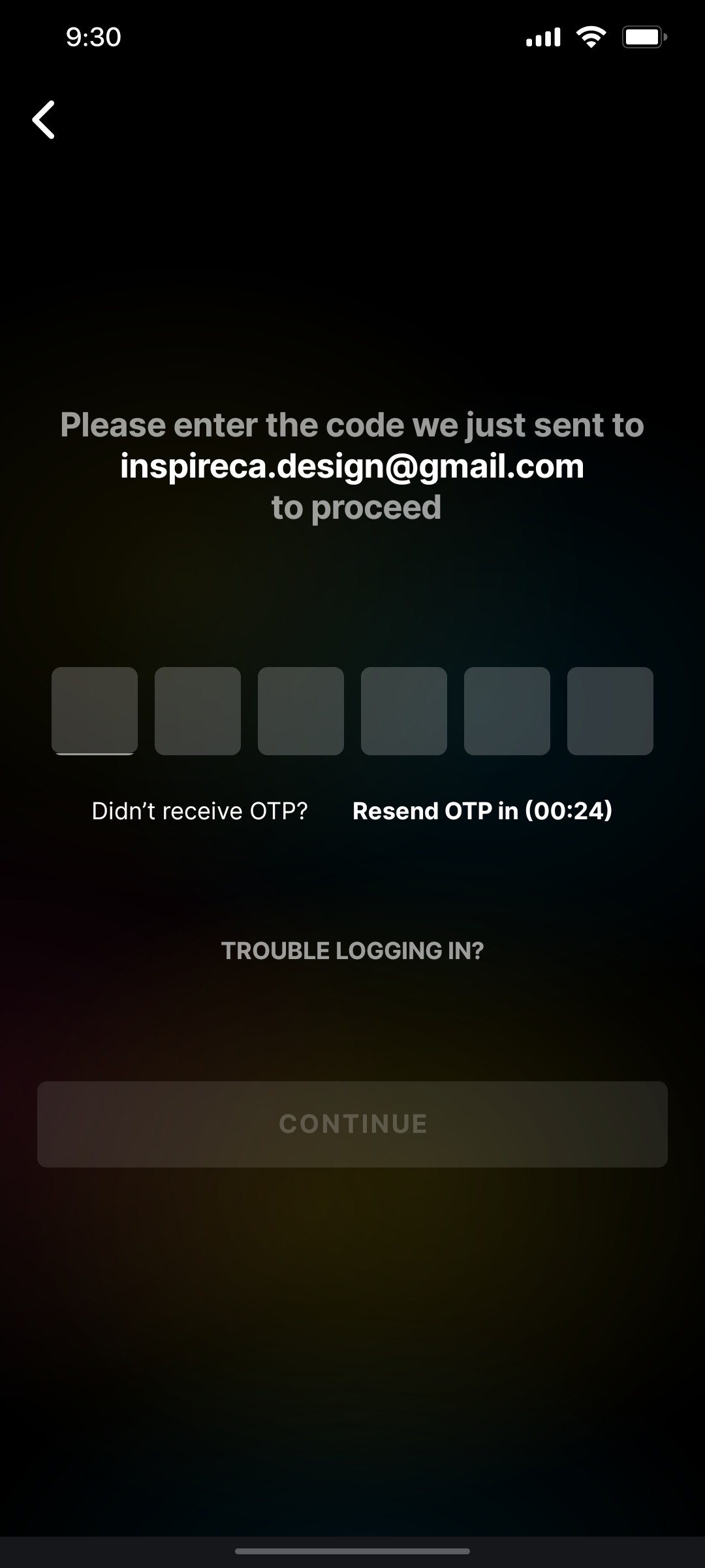 Cult.fit App Send OTP Screen