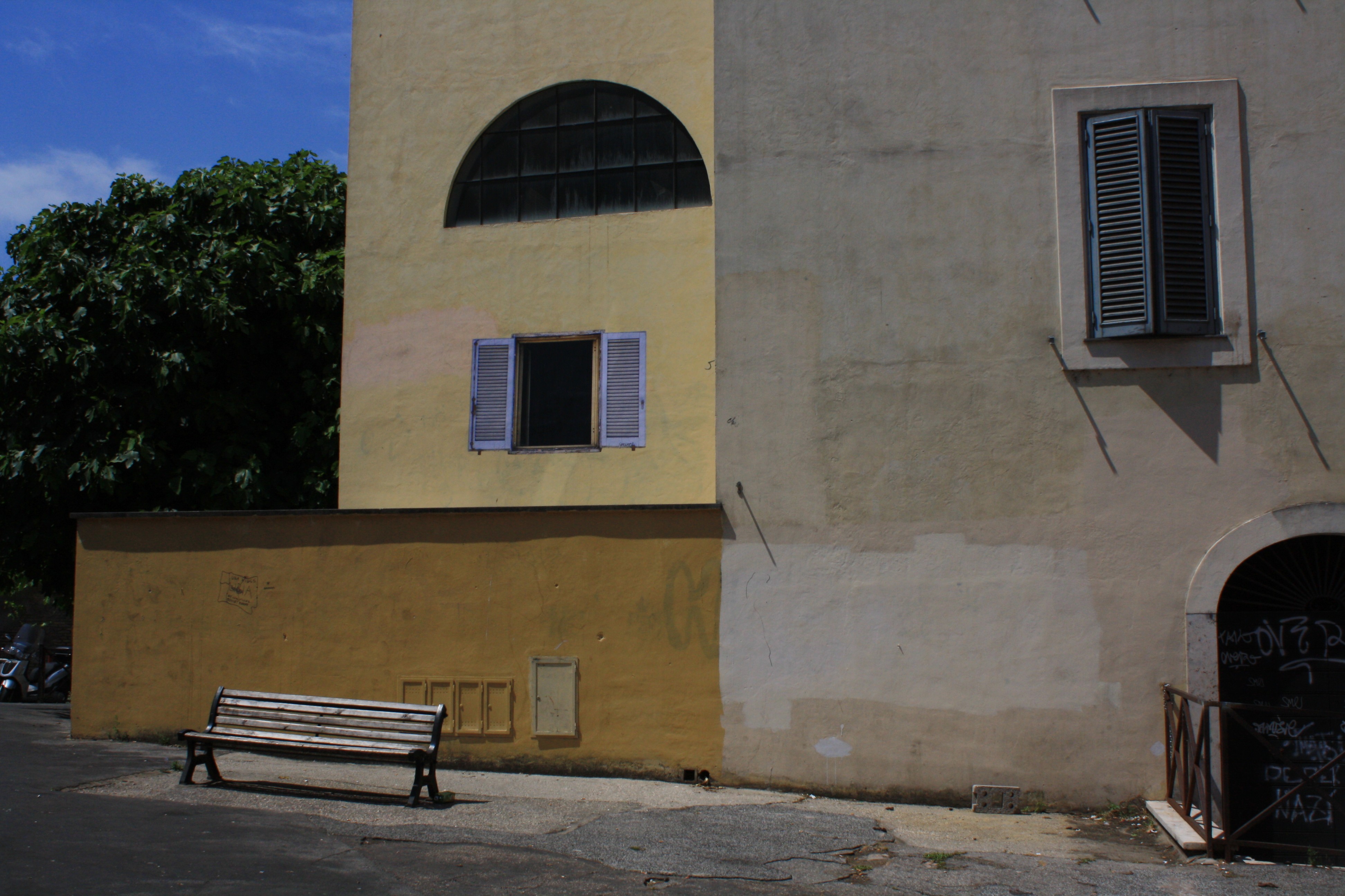 Collage on wall, Rome 2011