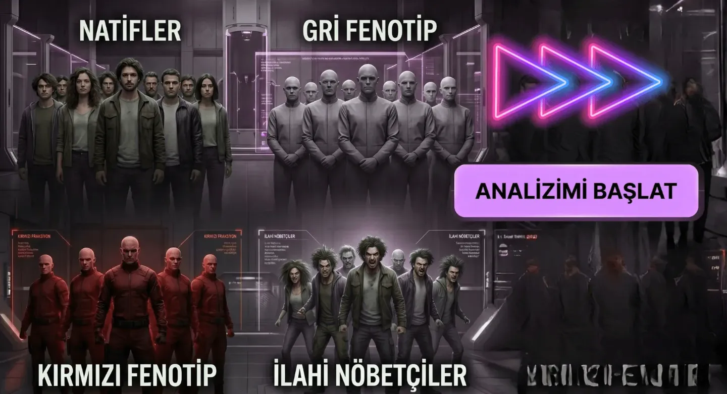 Nanomorf serisi 1. kitap Değişikler fraksiyon testi: Griler veya Kırmızılar tarafını seçme görseli