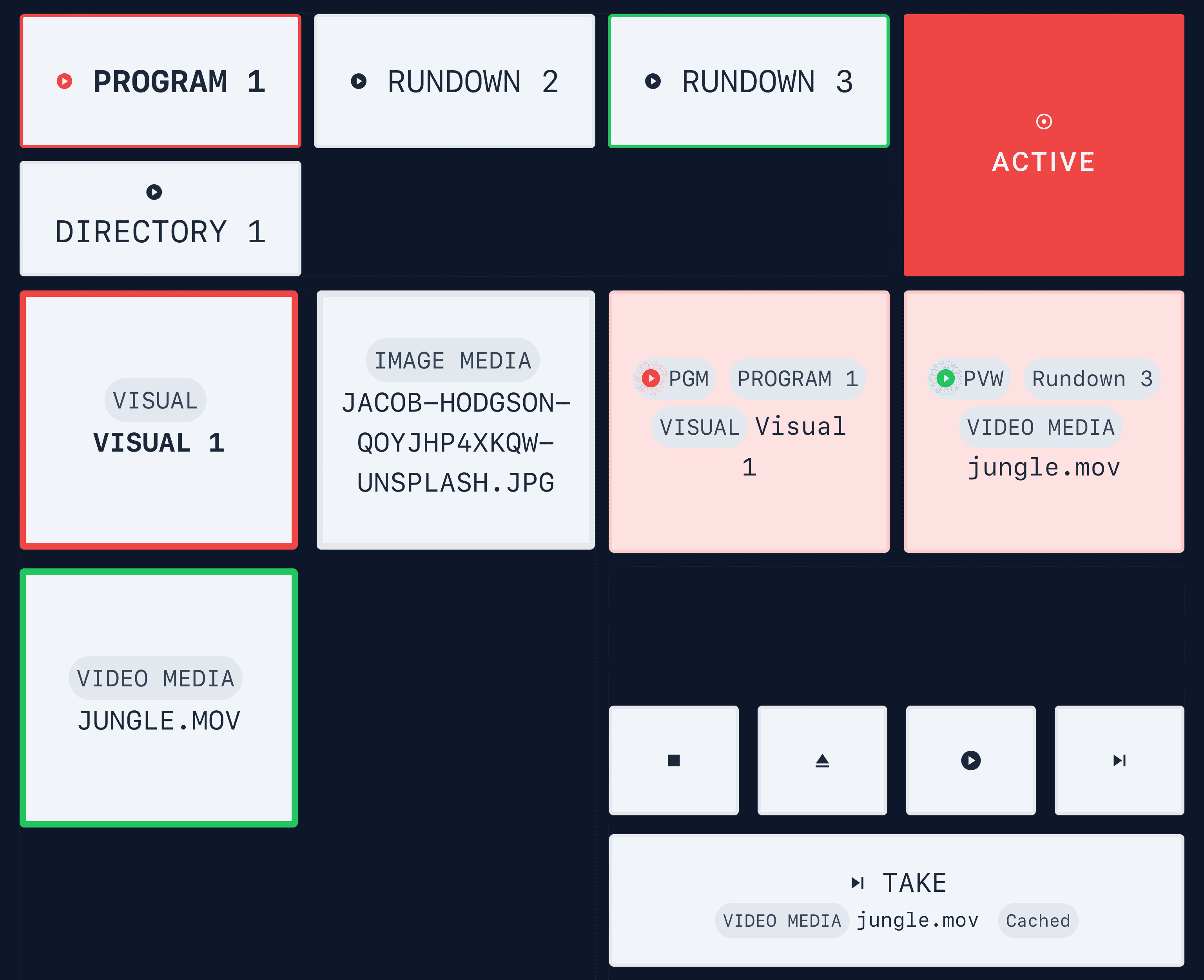 Advanced Output Player Manual Control with a custom dashboard