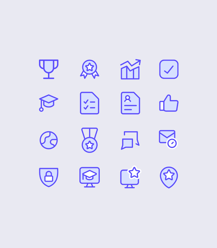 Accredible icons designed by Bart Fish