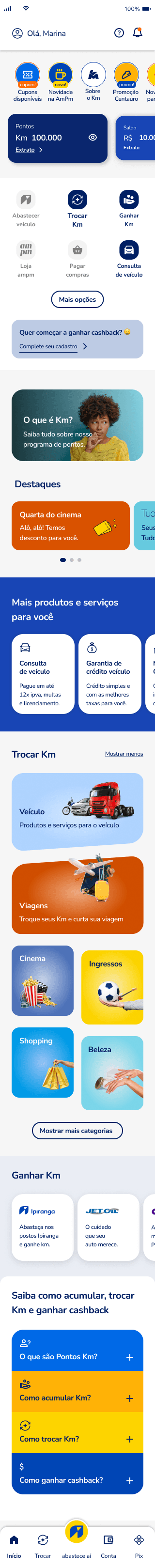Tela do projeto Uma nova home para alcançar quem não usava o app