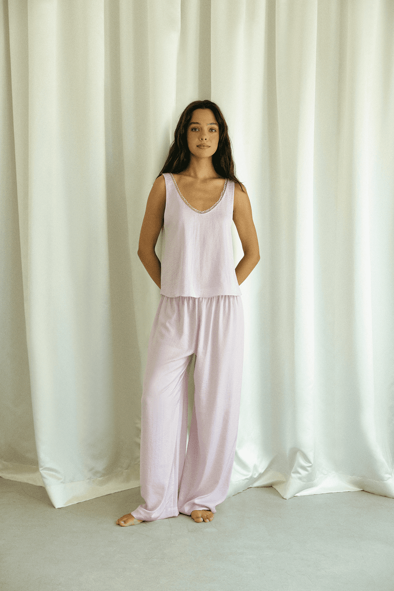 Astra silk lace lounge set