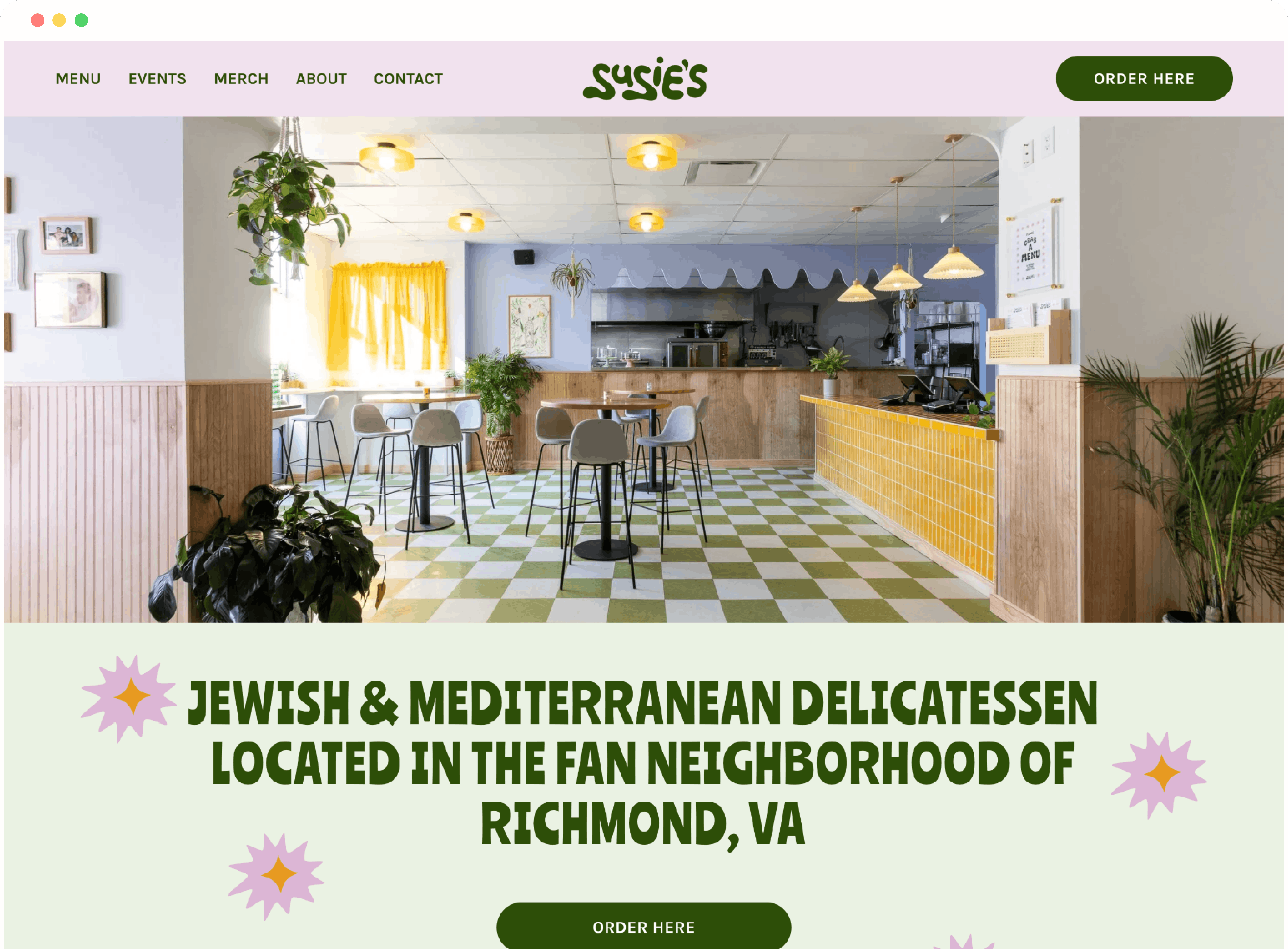 Preview of the website