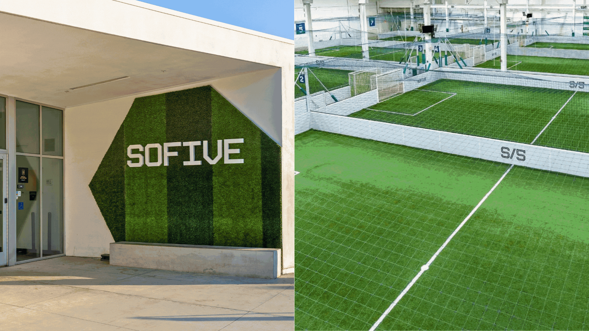 Signage Sofive soccer centers football US East West Coast
