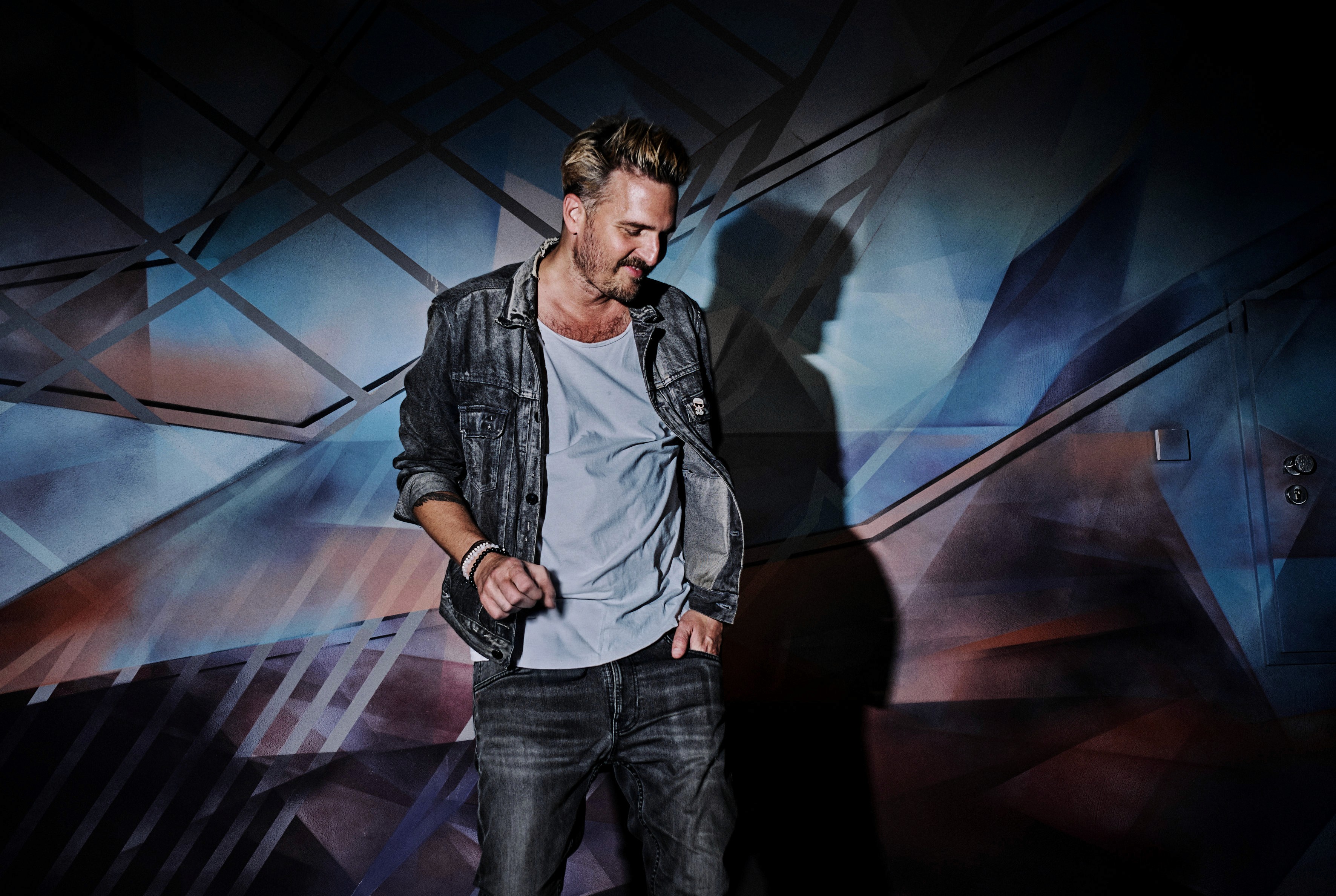 Close-up of a Human Face with Green Eyes