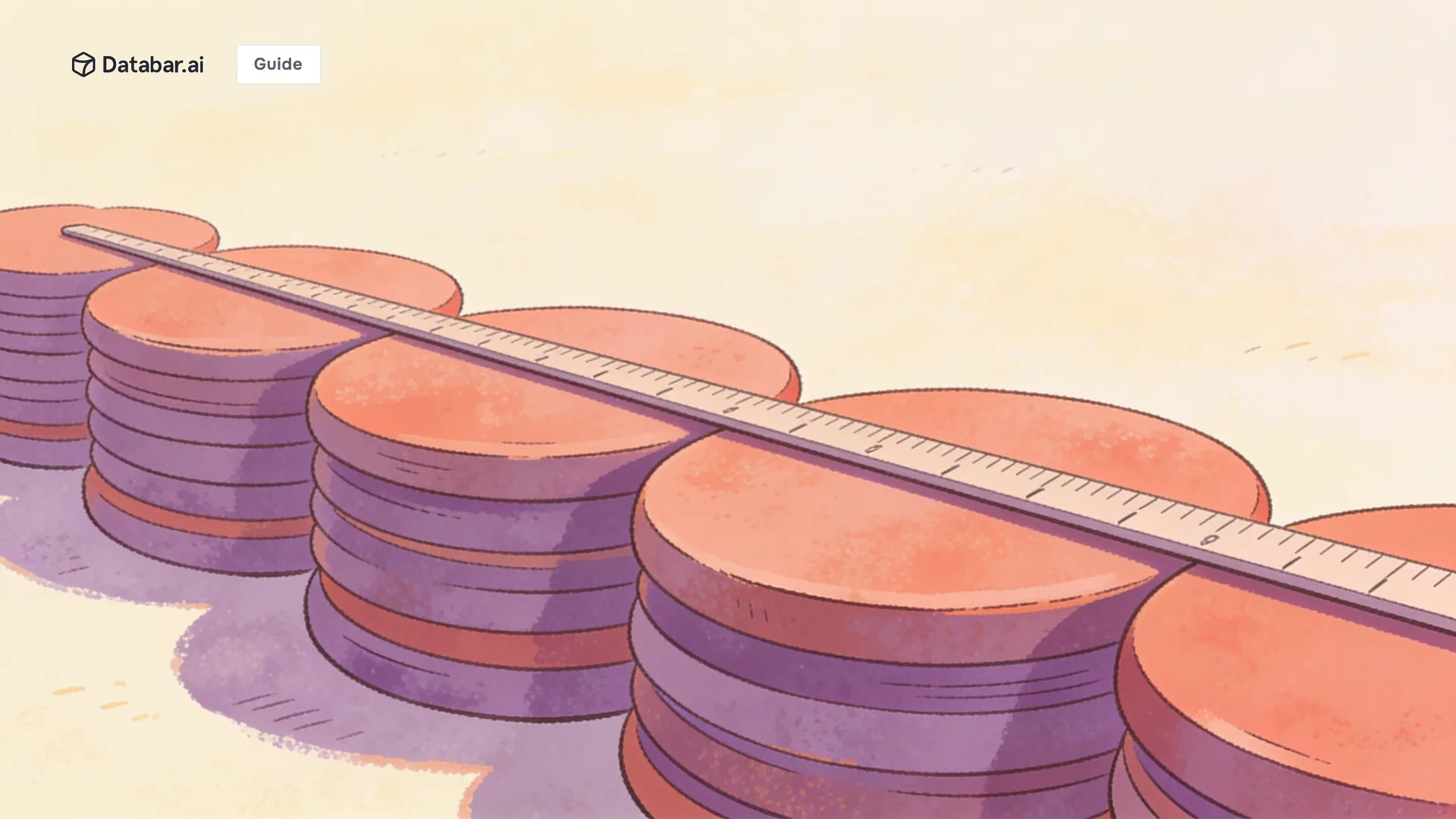 Illustration of stacked discs of steadily increasing height with a straight gauge across their tops — Best Tools for Tracking Year-Over-Year Headcount Growth