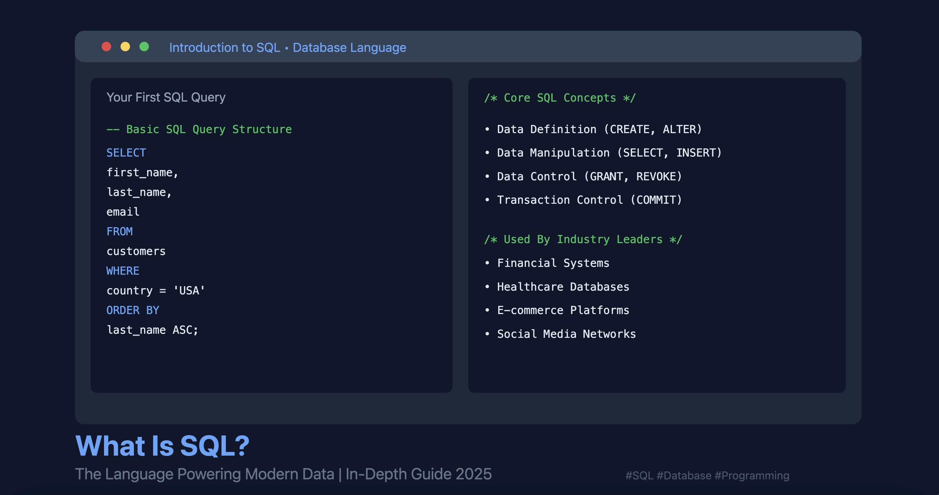 what is sql